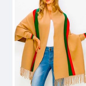 Faux Gucci Camel Sweater Shawl
